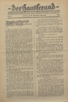 Der Hausfreund : Unterhaltungsbeilage zum „Ostdeutschen Volksblatt”.1930, Nr. 48 (30 Nebelung [November])