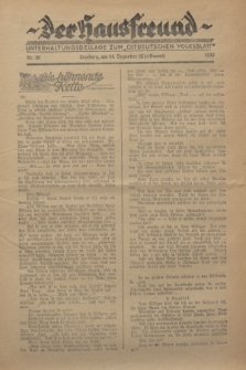 Der Hausfreund : Unterhaltungsbeilage zum „Ostdeutschen Volksblatt”.1930, Nr. 50 (14 Christmont [Dezember])