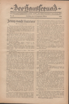 Der Hausfreund : Unterhaltungsbeilage zum „Ostdeutschen Volksblatt”.1929, Nr. 10 (10 Lenzmond [März])