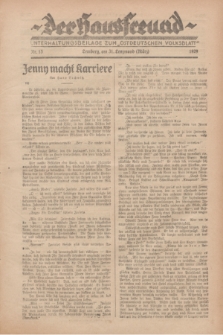 Der Hausfreund : Unterhaltungsbeilage zum „Ostdeutschen Volksblatt”.1929, Nr. 13 (31 Lenzmond [März])