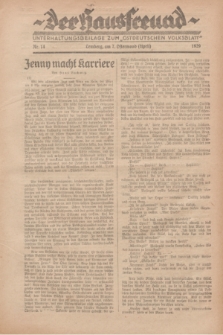 Der Hausfreund : Unterhaltungsbeilage zum „Ostdeutschen Volksblatt”.1929, Nr. 14 (7 Ostermond [April])