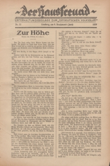 Der Hausfreund : Unterhaltungsbeilage zum „Ostdeutschen Volksblatt”.1929, Nr. 23 (9 Brachmond [Juni])