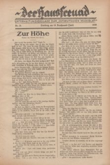 Der Hausfreund : Unterhaltungsbeilage zum „Ostdeutschen Volksblatt”.1929, Nr. 24 (16 Brachmond [Juni])