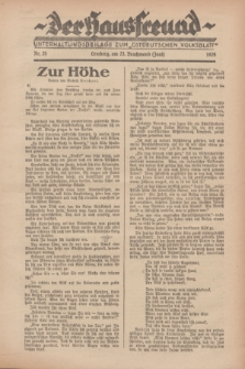 Der Hausfreund : Unterhaltungsbeilage zum „Ostdeutschen Volksblatt”.1929, Nr. 25 (23 Brachmond [Juni])