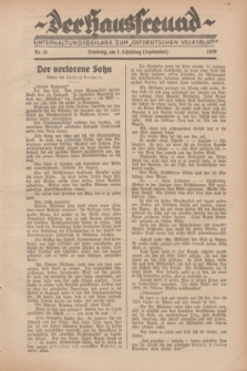 Der Hausfreund : Unterhaltungsbeilage zum „Ostdeutschen Volksblatt”.1929, Nr. 35 (1 Scheiding [September])