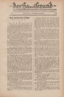 Der Hausfreund : Unterhaltungsbeilage zum „Ostdeutschen Volksblatt”.1929, Nr. 46 (17 Nebelung [November])