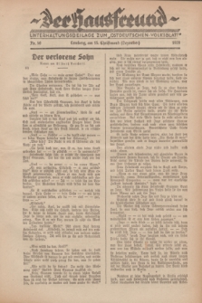 Der Hausfreund : Unterhaltungsbeilage zum „Ostdeutschen Volksblatt”.1929, Nr. 50 (15 Christmond [Dezember])