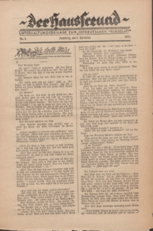 Der Hausfreund : Unterhaltungsbeilage zum „Ostdeutschen Volksblatt”.1931, Nr. 5 (1 Harnung [Februar])