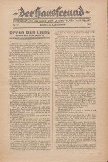 Der Hausfreund : Unterhaltungsbeilage zum „Ostdeutschen Volksblatt”.1931, Nr. 18 (3 Wonnemond [Mai])