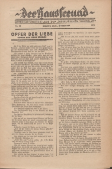 Der Hausfreund : Unterhaltungsbeilage zum „Ostdeutschen Volksblatt”.1931, Nr. 20 (17 Wonnemond [Mai])