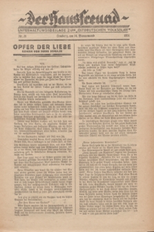 Der Hausfreund : Unterhaltungsbeilage zum „Ostdeutschen Volksblatt”.1931, Nr. 21 (24 Wonnemond [Mai])