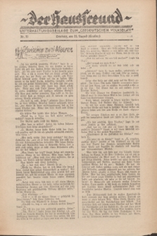 Der Hausfreund : Unterhaltungsbeilage zum „Ostdeutschen Volksblatt”.1931, Nr. 33 (23 Ernting [August])