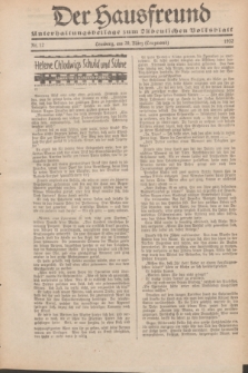 Der Hausfreund : Unterhaltungsbeilage zum „Ostdeutschen Volksblatt”.1932, Nr. 12 (20 Lenzmond [März])