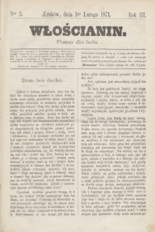 Włościanin : pismo dla ludu.R.3, nr 3 (1 lutego 1871)
