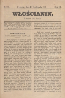 Włościanin : pismo dla ludu.R.3, nr 21 (1 listopada 1871)