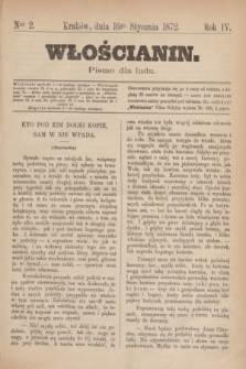 Włościanin : pismo dla ludu.R.4, nr 2 (16 stycznia 1872)