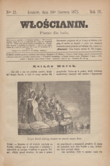 Włościanin : pismo dla ludu.R.4, nr 12 (16 czerwca 1872)