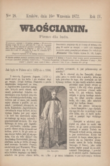 Włościanin : pismo dla ludu.R.4, nr 18 (16 września 1872)