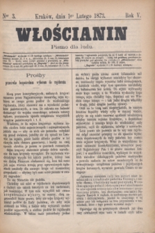 Włościanin : pismo dla ludu.R.5, nr 3 (1 lutego 1873)