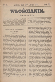 Włościanin : pismo dla ludu.R.6, nr 4 (16 lutego 1874)
