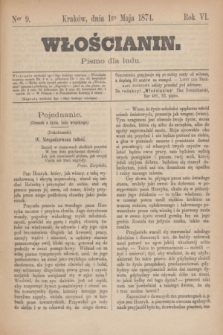 Włościanin : pismo dla ludu.R.6, nr 9 (1 maja 1874)