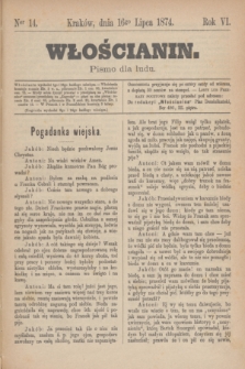 Włościanin : pismo dla ludu.R.6, nr 14 (16 lipca 1874)