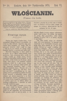 Włościanin : pismo dla ludu.R.6, nr 20 (16 października 1874)