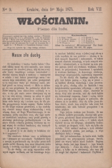 Włościanin : pismo dla ludu.R.7, nr 9 (1 maja 1875)