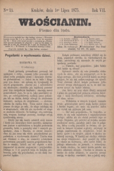 Włościanin : pismo dla ludu.R.7, nr 13 (1 lipca 1875)