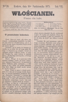Włościanin : pismo dla ludu.R.7, nr 20 (16 października 1875)