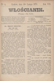 Włościanin : pismo dla ludu.R.8, nr 4 (16 lutego 1876)