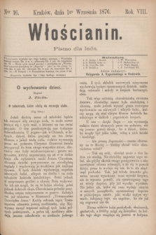 Włościanin : pismo dla ludu.R.8, nr 16 (1 września 1876)