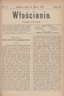 Włościanin : pismo dla ludu.R.9, nr 5 (1 marca 1877)