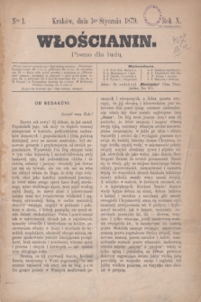 Włościanin : pismo dla ludu.R.10, nr 1 (1 stycznia 1879)