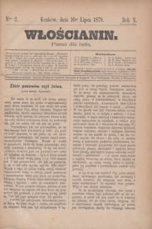 Włościanin : pismo dla ludu.R.10, nr 2 (16 lipca 1879)