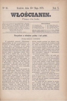 Włościanin : pismo dla ludu.R.10, nr 10 (16 maja 1879)