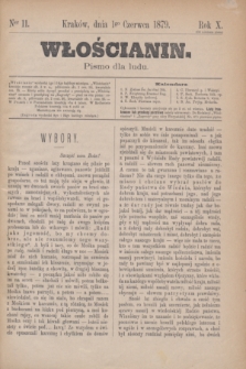 Włościanin : pismo dla ludu.R.10, nr 11 (1 czerwca 1879)