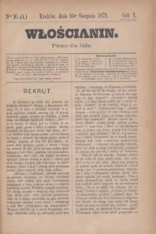 Włościanin : pismo dla ludu.R.10, nr 16 (16 sierpnia 1879)