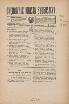 Orędownik Miasta Bydgoszczy. R.50, nr 7 (1 kwietnia 1934)