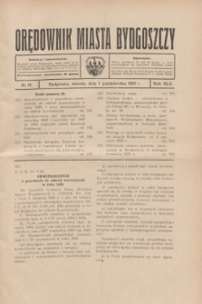 Orędownik Miasta Bydgoszczy. R.45[!], № 19 (1 października 1929)