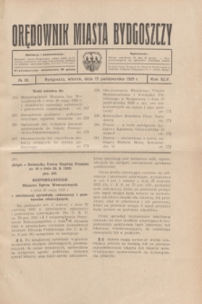Orędownik Miasta Bydgoszczy. R.45[!], № 20 (15 października 1929)