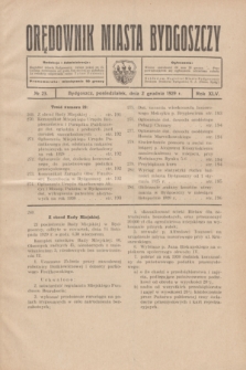 Orędownik Miasta Bydgoszczy. R.45[!], № 23 (2 grudnia 1929)