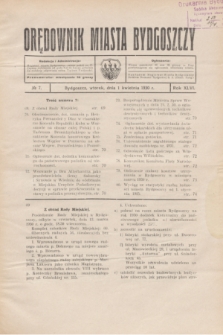 Orędownik Miasta Bydgoszczy. R.46, № 7 (1 kwietnia 1930)