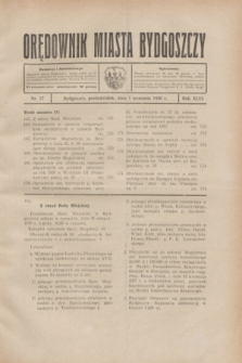Orędownik Miasta Bydgoszczy. R.46, nr 17 (1 września 1930)