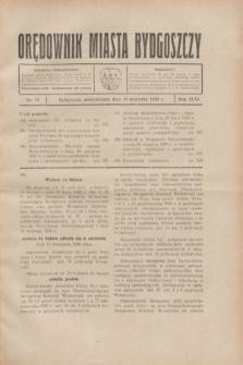 Orędownik Miasta Bydgoszczy. R.46, nr 19 (15 września 1930)