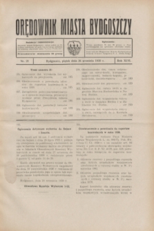 Orędownik Miasta Bydgoszczy. R.46, nr 21 (26 września 1930)