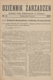 Dziennik Zarządzeń Dyrekcji Kolei Państwowych w Poznaniu.1927, nr 8 (8 marca)