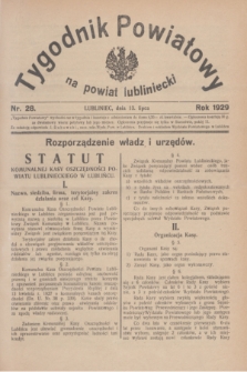 Tygodnik Powiatowy na Powiat Lubliniecki.1929, nr 28 (13 lipca)