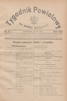 Tygodnik Powiatowy na powiat lubliniecki.1935, nr 11 (16 marca)