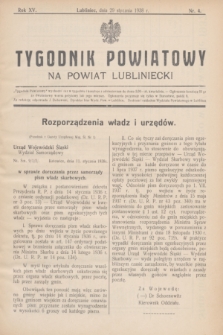 Tygodnik Powiatowy na powiat lubliniecki.R.15, nr 4 (29 stycznia 1938)
